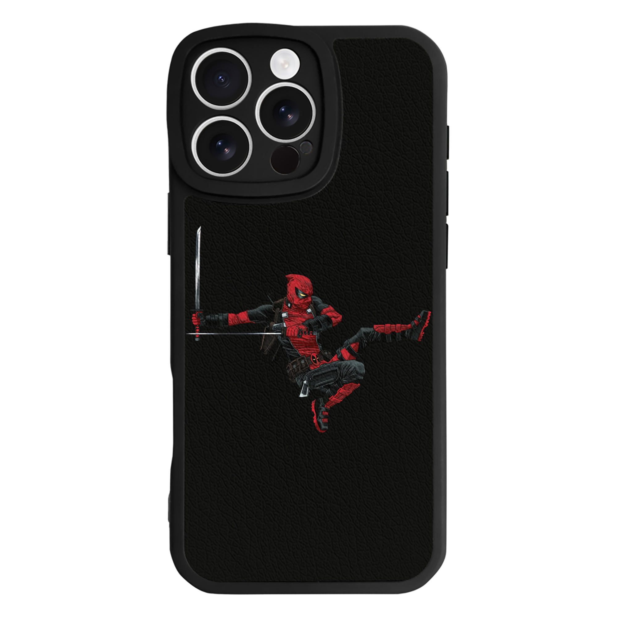 （画像用） Deadpool デッドプール 【iPhone 16シリーズ対応】シリコンスマホケース（レザー調） 材質：シリコン